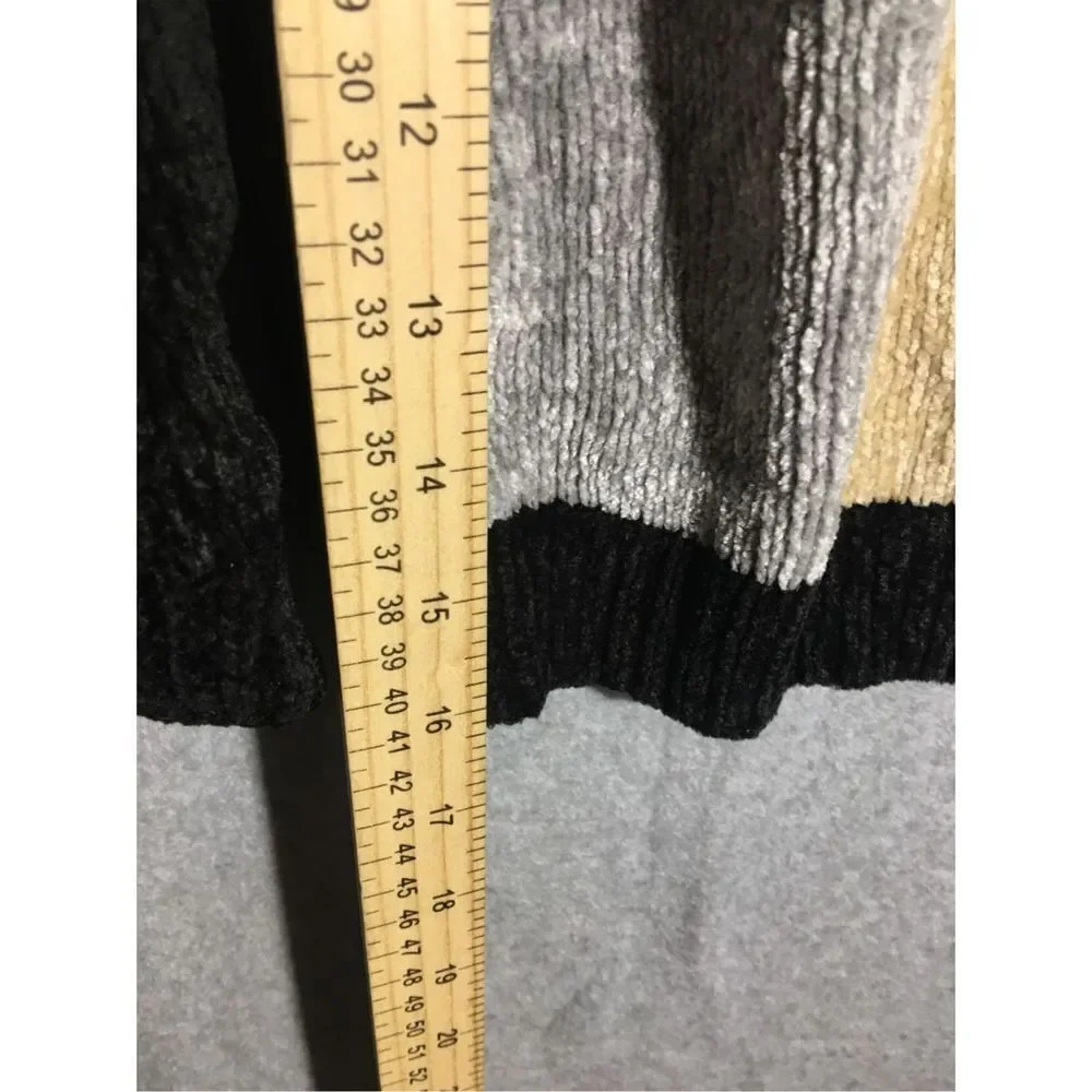 Womens Alfred Dunner Sweater Crushed Velvet Feel Colorblock Mock Neck Floral - Picture 5 of 5